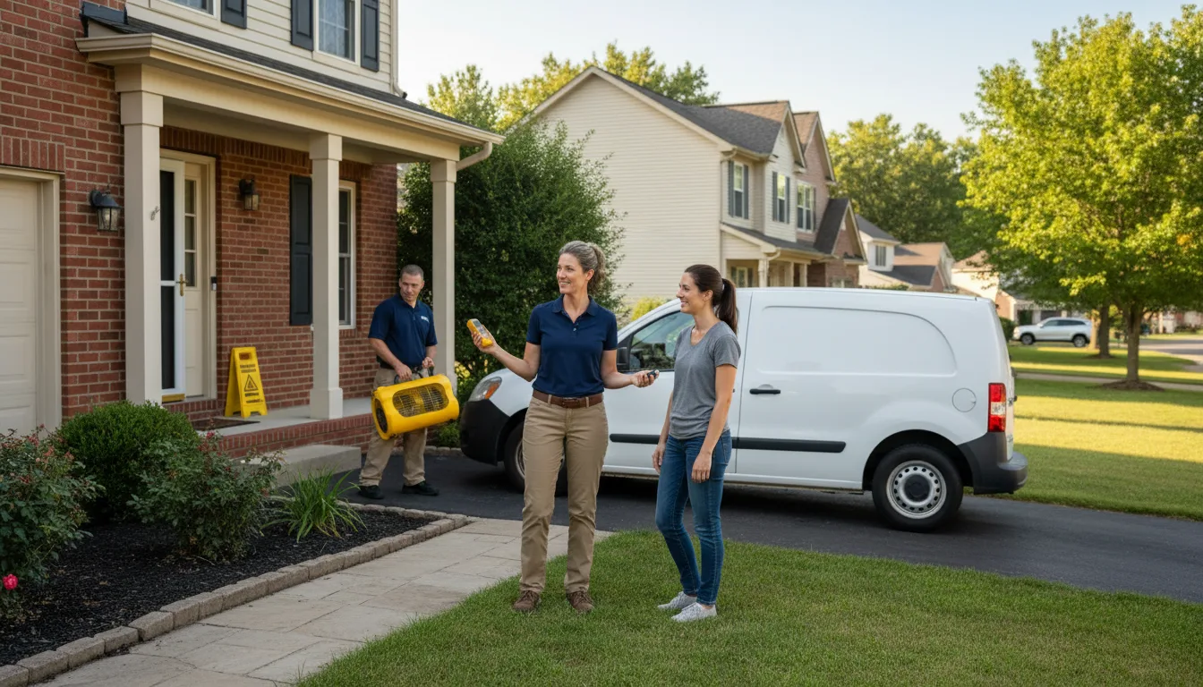 Residential water damage restoration in Louin, MS